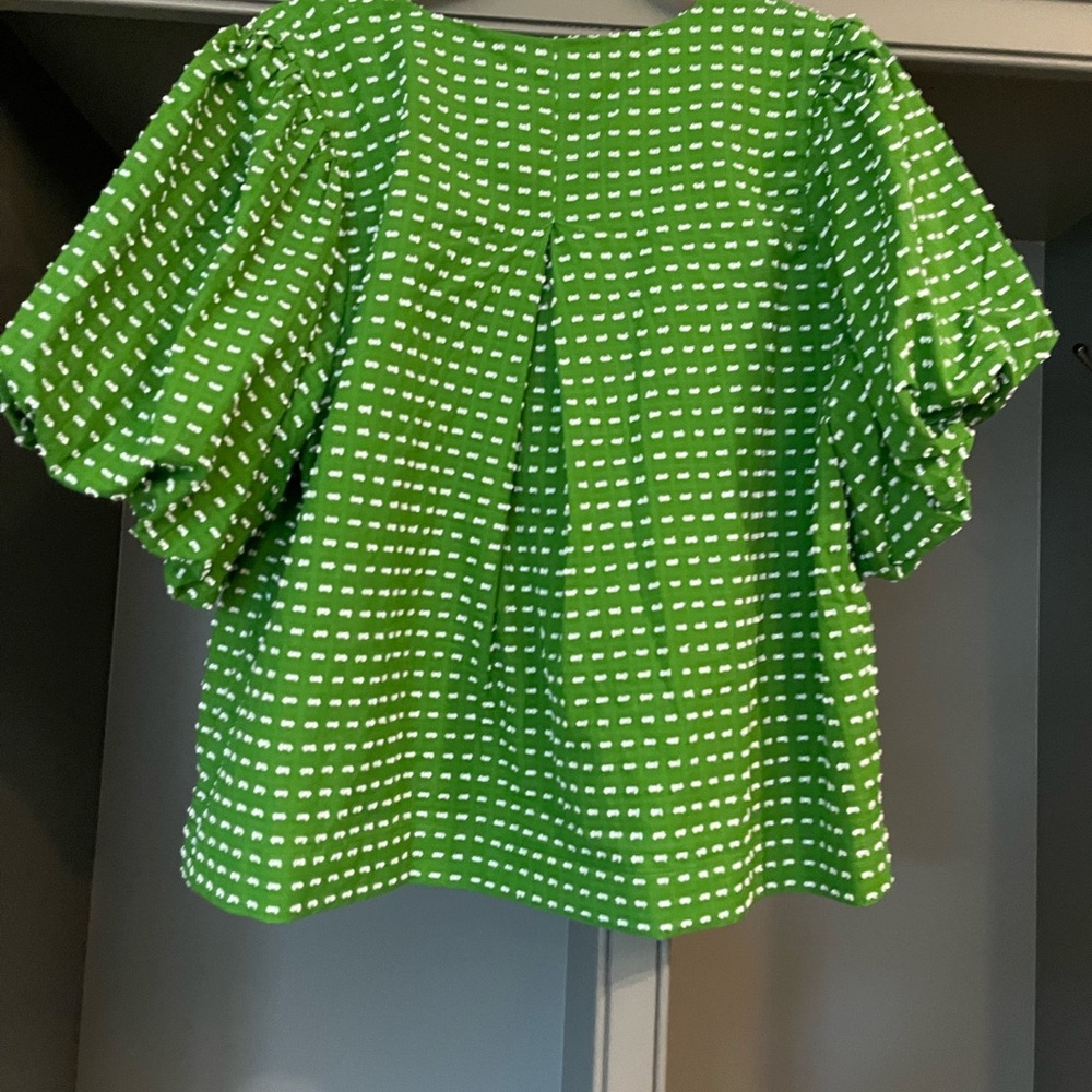 kate spade Green and White Blouse